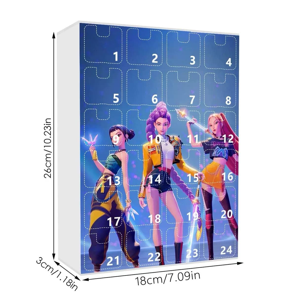 Cross-border 2025 KPOP Demon Hunter Girl Group Christmas Countdown Calendar Blind Box Keychain Gift for Friends