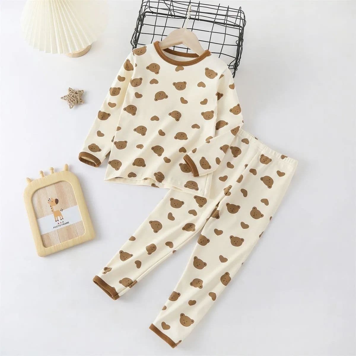 Children's pajamas, home clothes, girls' autumn clothes, autumn trousers, German velvet long-sleeved suits, children's spring and autumn two-piece air-conditioned clothes