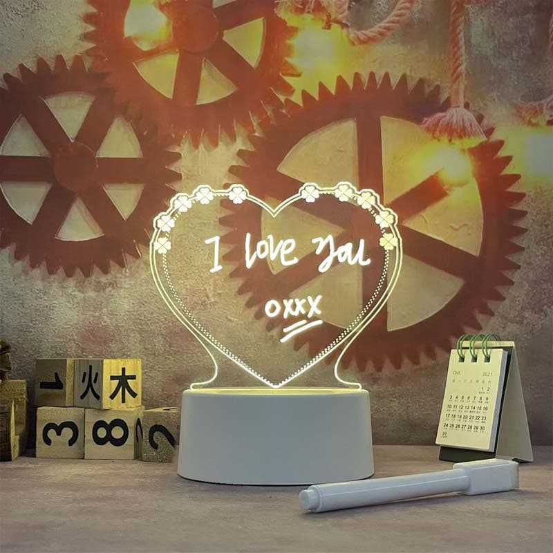 Transparent Acrylic Whiteboard Desktop Glowing Message Board Home Writing Board INS Memo Reminder Board Double-Sided Non-Imported