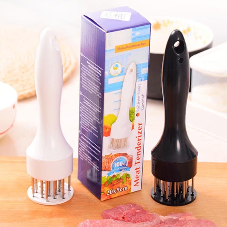 Home Use Tendon Breaking Meat Tenderizer Needle - Pork Chop, Chicken Fillet, and Wing Tenderizer, Meat Mallet, Stainless Steel Steak Piercer, and Pork Skin Pricker