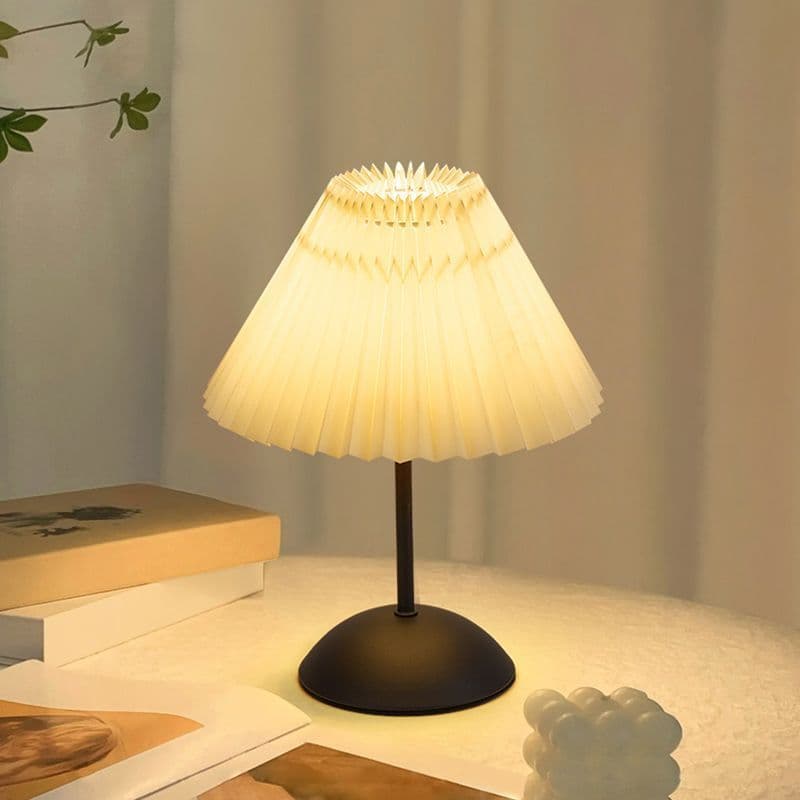 Table Lamp Home Living Dorm Bedroom Sleep Bedside Atmosphere Pleated Remote Night Light Baby Feeding Lamp Wholesale