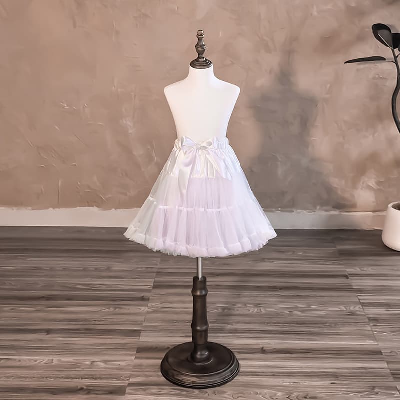 35cm children's petticoat, flowy Lolita-style super short boneless soft tulle skirt, suitable for everyday Lolita fashion, cloud-like puffy skirt.