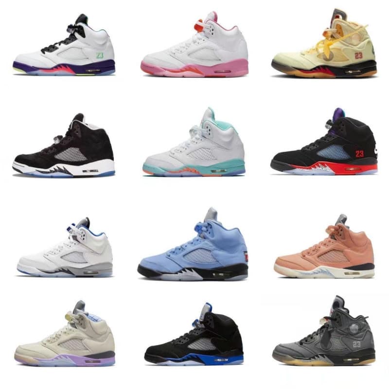 Putian Shoes Aj5 Cross-Border Trade University Blue Bulls Black Warrior Racing Blue Oreo Casual Sports Basketball Shoes