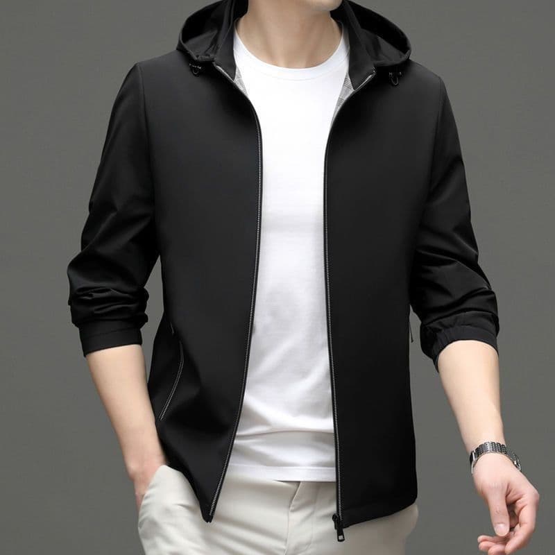 Breathable 2025 Spring Autumn New Casual Hooded Jacket for Young Men Fashionable and Handsome