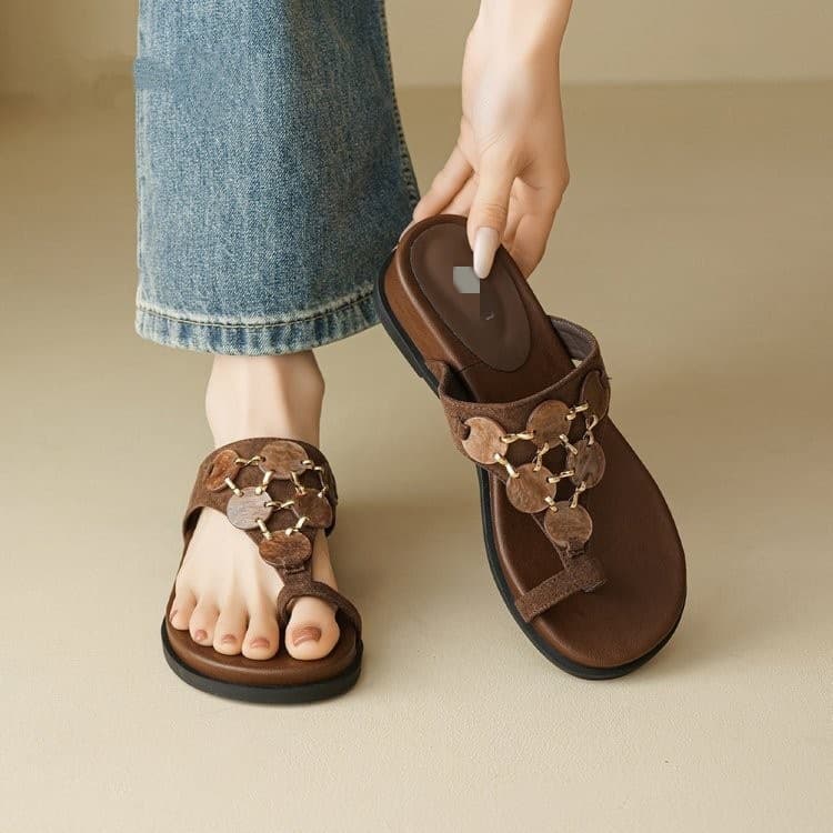 Women's Slippers for Summer Outdoor Wear 2026 New Style Popular Wedge Thick Sole Flip Flops Beach Sandals Vacation Casual Slippers