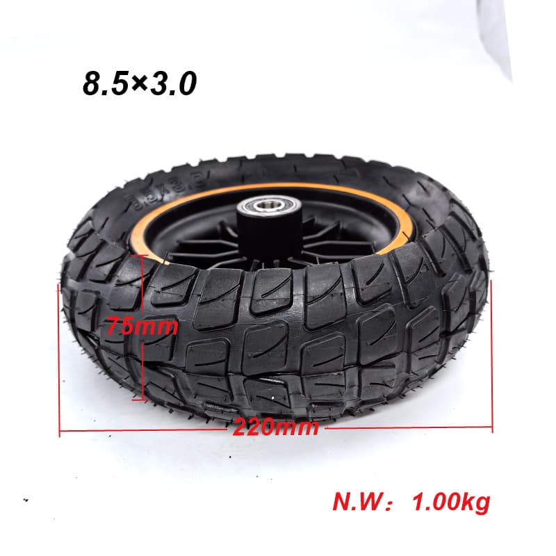 8.5×3.0 Front Tire Rim Wear-Resistant Reinforced Scooter Front Wheel Off-Road Tread kukirin Upgrade Parts