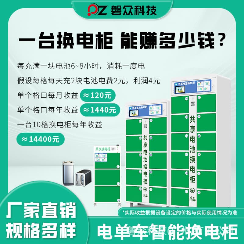 Electric Bicycle Charging/Swap Cabinet Manufacturer - Multi-port Charging with Auto-shutoff for Delivery Rider Shared Stations