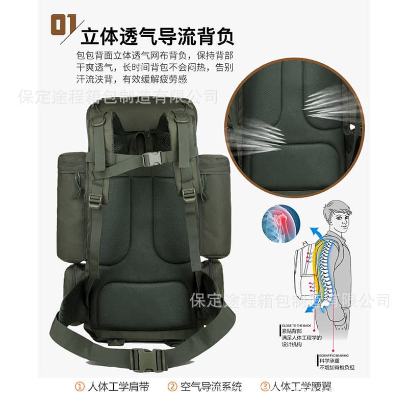 Outdoor Jungle Tactical Backpack Double Shoulder Military Large Capacity Multi-functional Hiking Luggage Rucksack