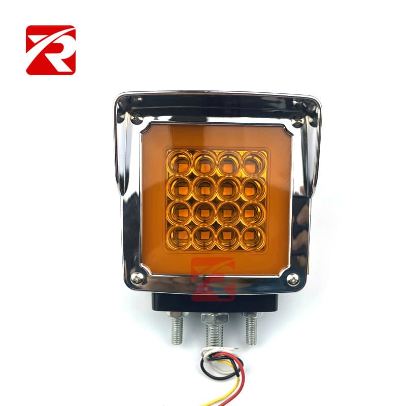 Wide Voltage Cap Brim Truck Square Three-Side Light, Trailer Brake Light, Truck Head Three-Side Side Light, Truck Side Marker Light