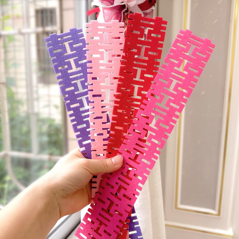 Wedding mini long small happy words special pendant potted plant scene layout decoration wedding room layout internet celebrity happy word stickers