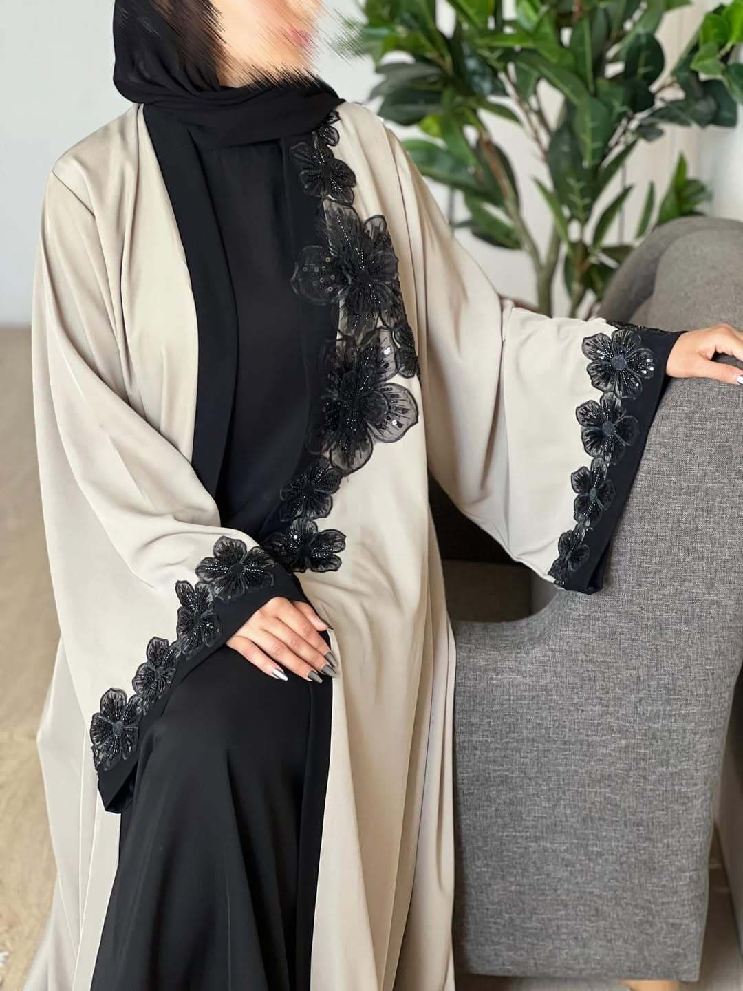 European and American Cross-Border Women's Fashion 2026 New Black Lace Embroidery Cardigan Robe Loose Plus Size Long Women's Coat