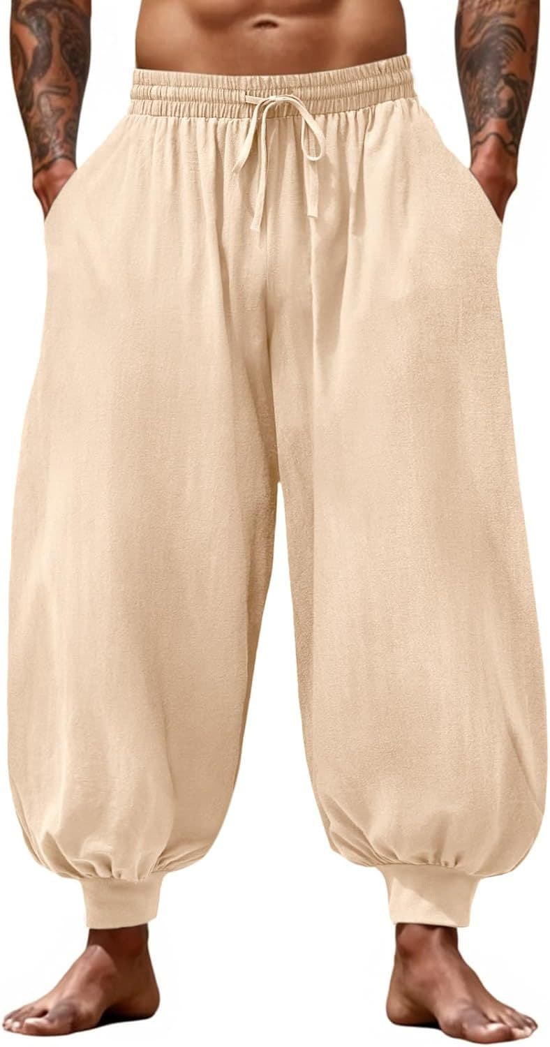 Independent Site 2026 Summer Men's American Versatile Drawstring Casual Pants Simple Solid Color Sweatpants Wholesale Trend