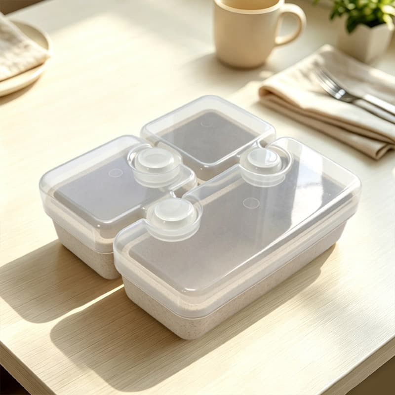 Children's Fruit Bento Box Puzzle Toy, Fresh-Keeping Container, Snack Storage, Picnic Portable Square Storage Box Wholesale