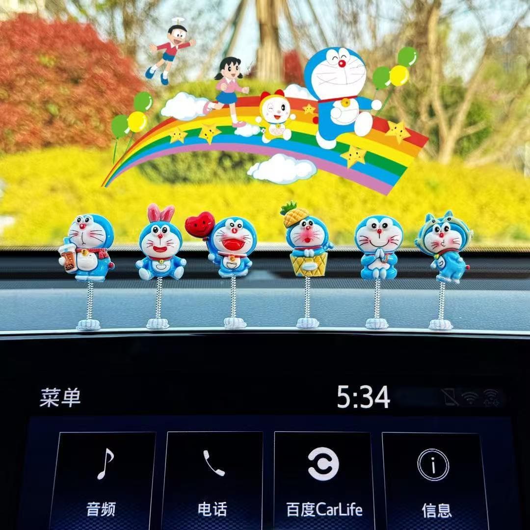 Doraemon Car Dashboard Figurine Decoration for Car, Electric Vehicle, Interior Decor, Center Console Ornament