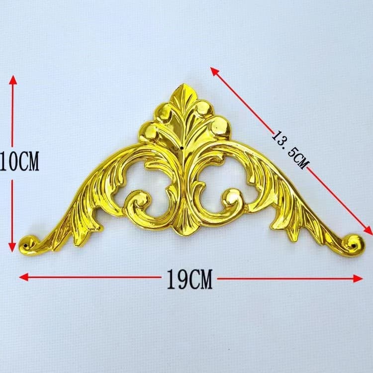 Coffin ornaments small corner gemstone jade plastic gold-plated decorations couplet "Eternal Remembrance" five blessings longevity character large lotus