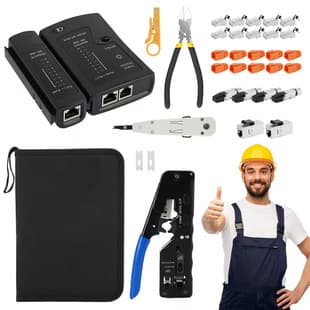 Network Cable Crimper Cat5e Cat6 6P8P Multi-function Network Tool Kit Set Network Installation Tester Kit