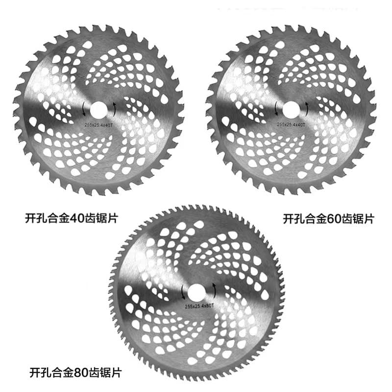 Lawn Mower Blade Weed Trimmer Alloy Circular Saw Blade 2T 40T 60T 80T Teeth Saw Blade Brushless