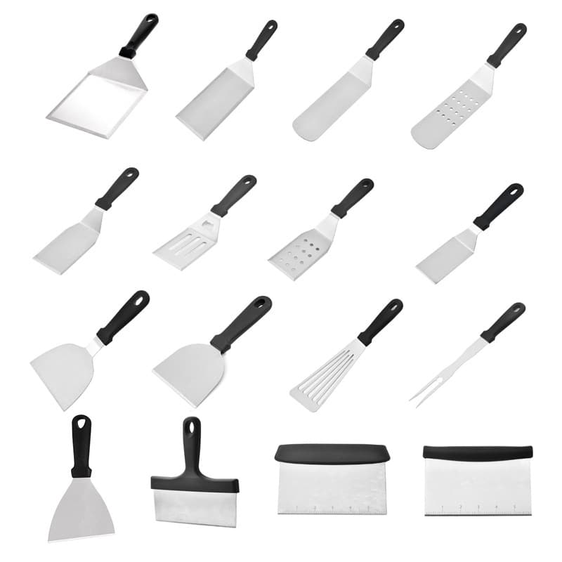 Factory spot stainless steel cooking spatula, steak spatula, teppanyaki frying spatula, thickened barbecue tool kitchenware cooking spatula