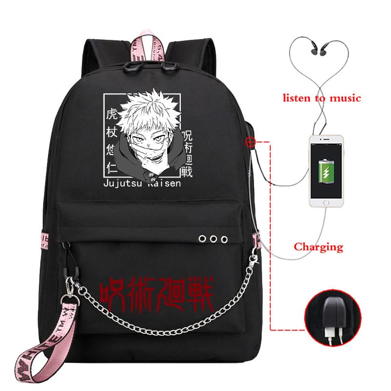 Cross-Border Bestseller Jujutsu Kaisen School Backpack Chain Large Capacity Oxford Cloth Middle School Student Outdoor Bag 0514