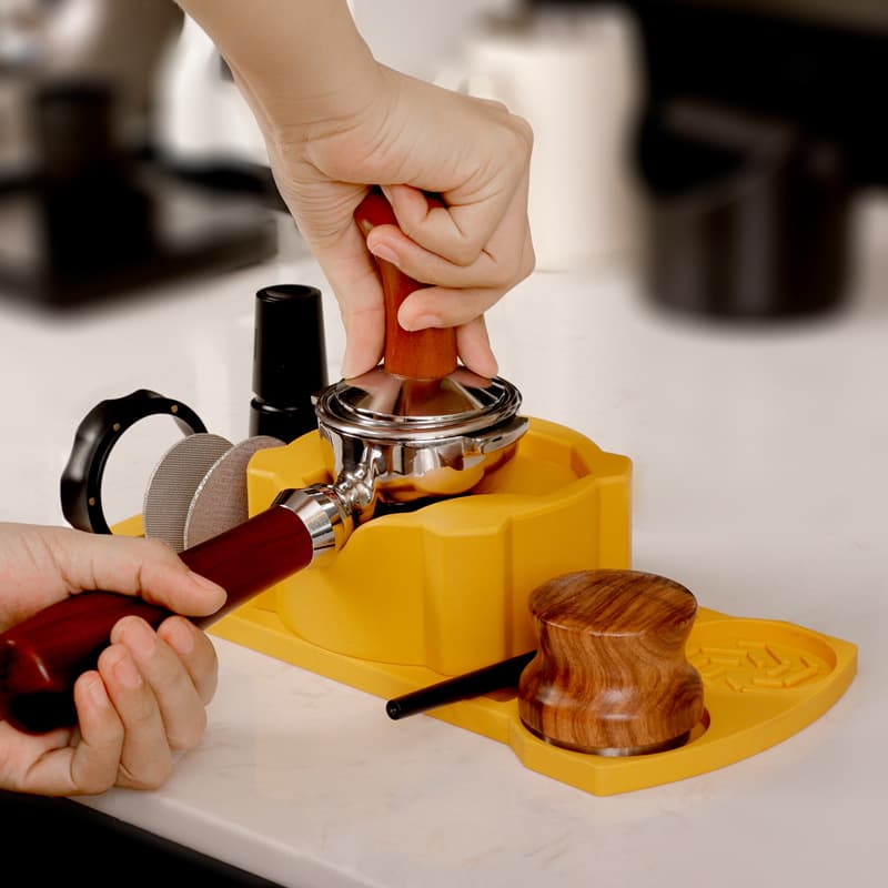 Coffee Tamper Stand Coffee Machine Portafilter Accessory Storage Universal Silicone Tamper Base 3-Piece Set