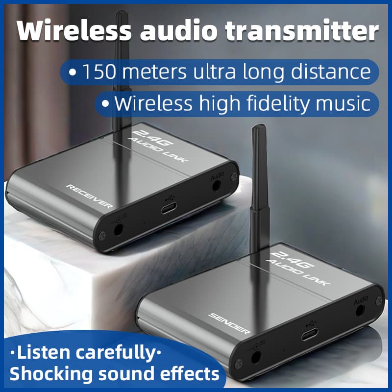 BX503 Wireless Audio High-Definition Music Support Microphone Audio Transmission Live Mode 2.4G Range 150m