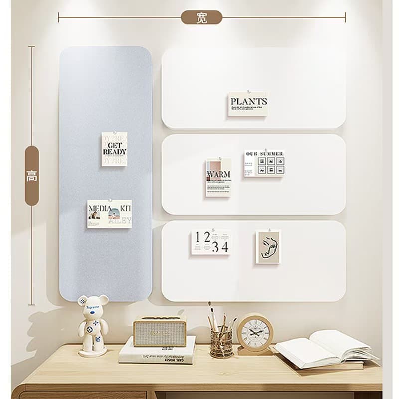 Felt Wall Sticker Photo Wall Dorm Desk Creative Album Decoration No-Drill Display Cork Memo Board