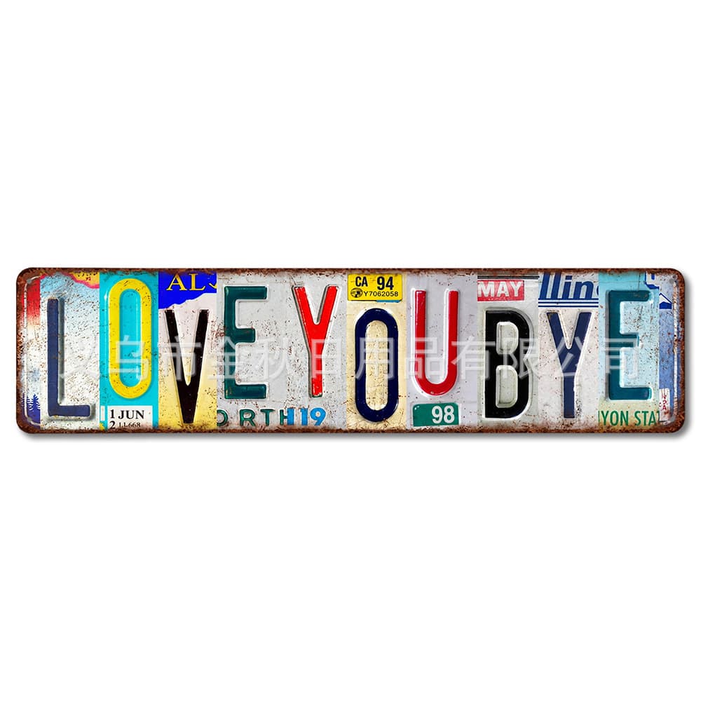 10X40cm Retro Tin Sign Street Sign Amazon ETSY Bestseller European American Retro Wall Decor