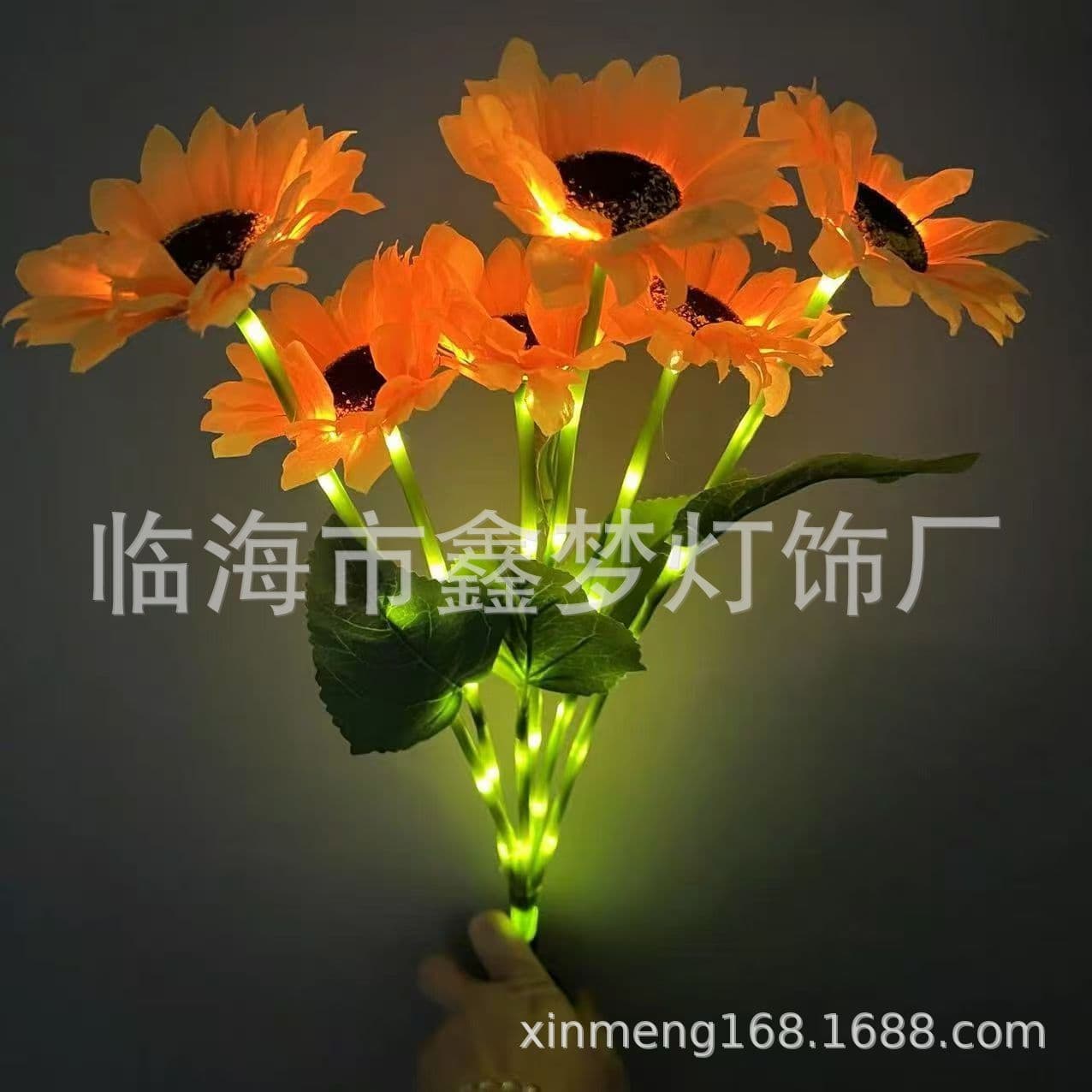 2026 Sunflower Solar LED Light Outdoor 6-Head Ground Insert Light Garden Yard Solar Ground Flower