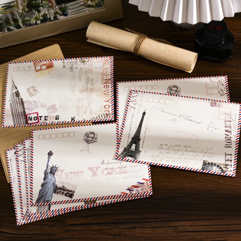 Romantic Vintage Letter and Envelope Set, Love Letter Paper, Couple Love Letter, High-End Envelope Bag