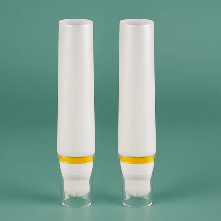 60ml plastic empty tube with silicone brush head, facial cream, eye cream, mud mask and other skin care products packaging materials, portable tube