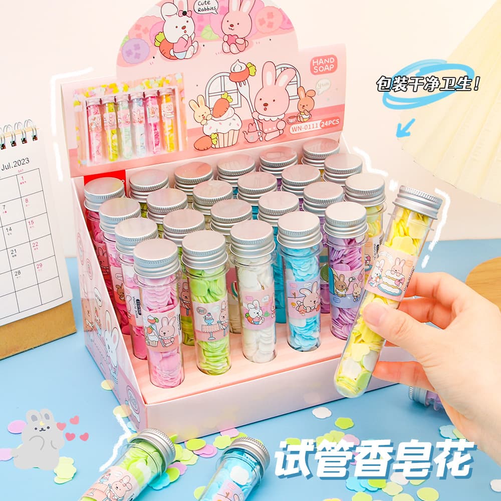 Disposable Soap Sheets Travel Bottle Wholesale Mini Petal Soap Paper Portable Outdoor Hand Soap Flakes for Kids