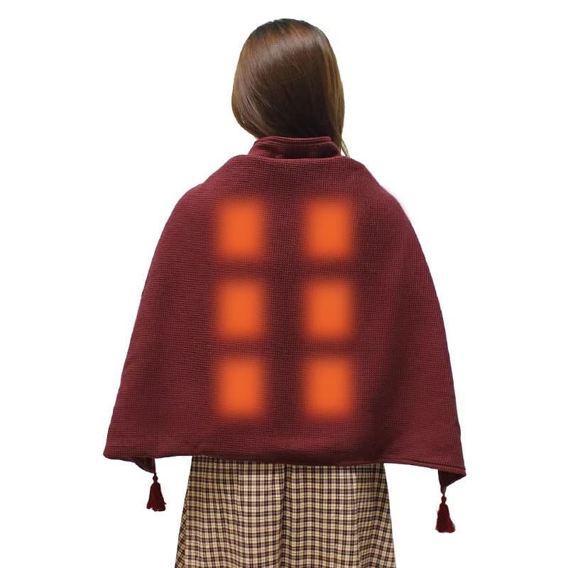 USB Heated Shawl, Electric Warming Blanket, Wearable Heating Wrap for Office, Outdoor, and Home Use, Women's Charging Warmth