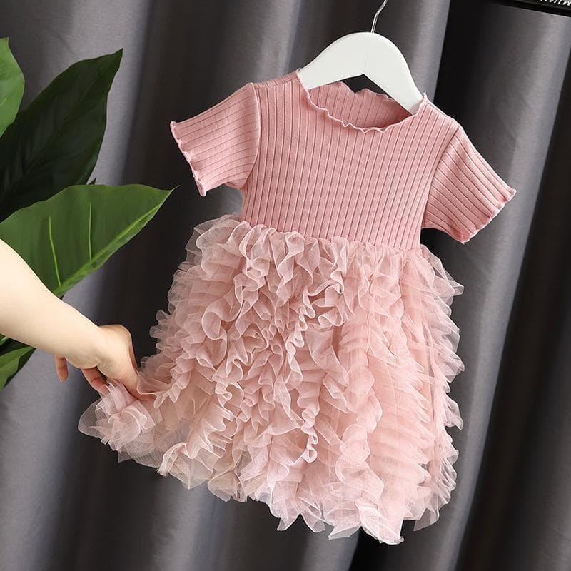 Girls' New Summer Lolita Princess Dress, Children's Stylish and Cute Cake Dress, Han-style Dress
