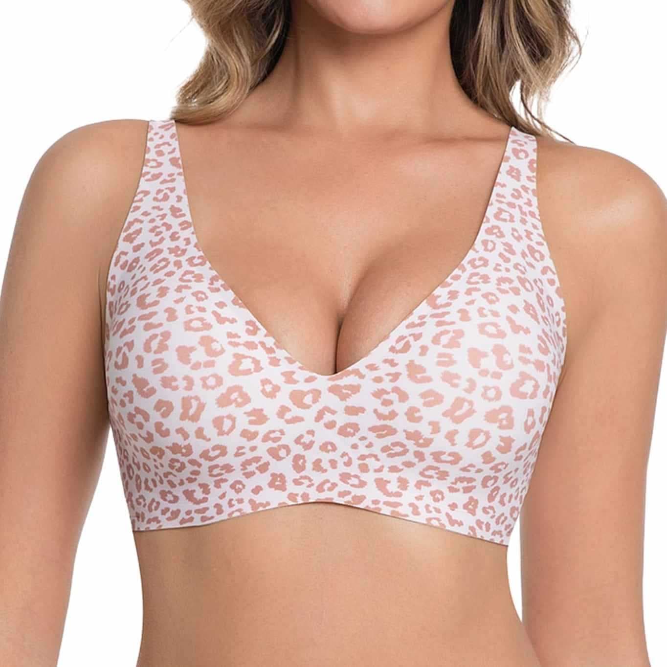 Jelly Wireless Bra Deep V Push Up Seamless T-Shirt Comfortable