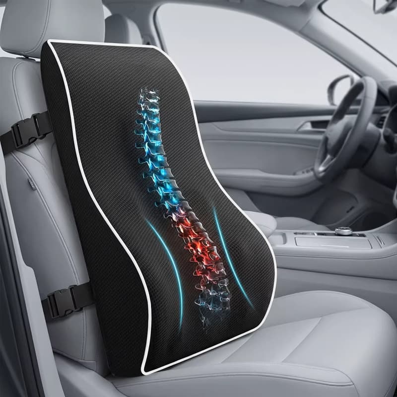 Car-mounted memory foam cushion, increased lumbar support, ergonomic design, office cushion, slow rebound, sedentary waist support