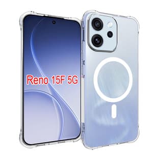 For OPPO Reno 15F 5G Magnetic Alpha Four-Corner Drop-Proof Phone Case Cover Large Cutout TPU