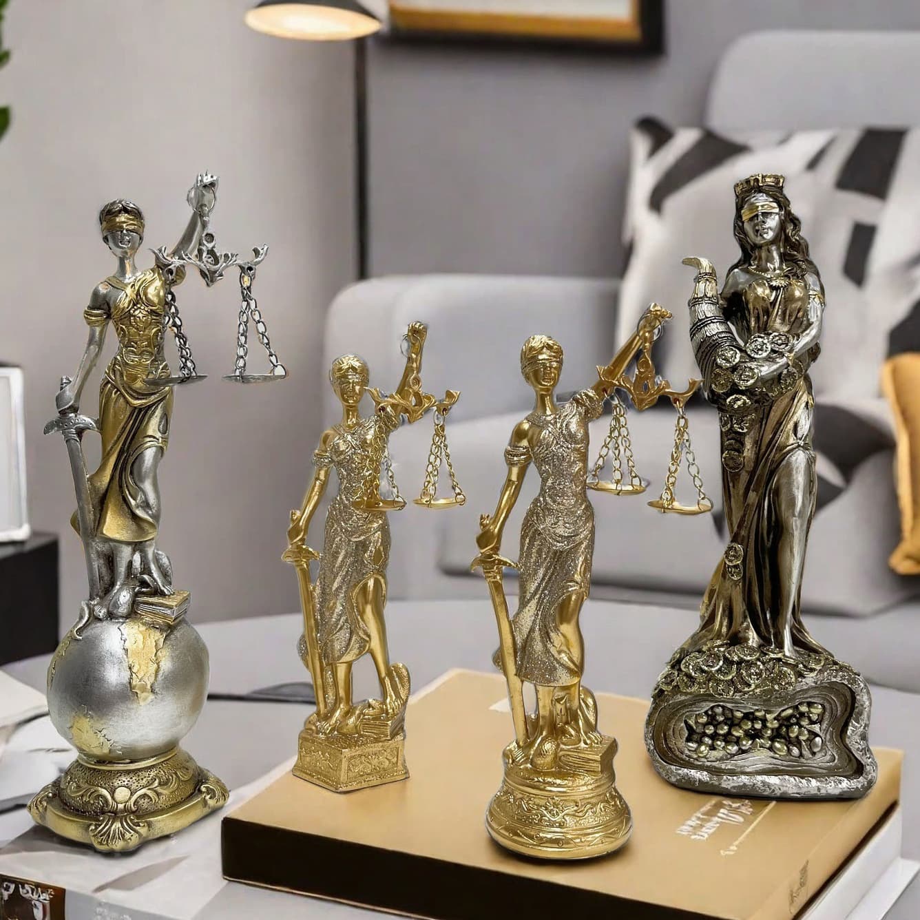 Modern Wealth Goddess Statue Resin Craft Ornament Home Decoration Business Gift Desktop Figurine