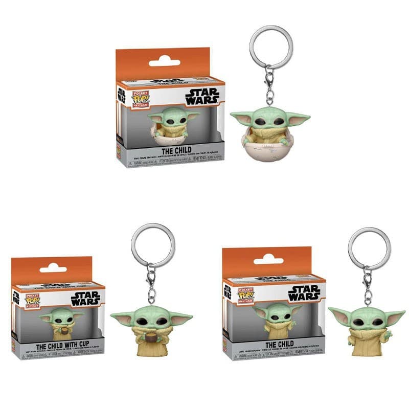 Star Wars Peripheral Yoda Spaceship Keychain Yoda Water Cup Keychain