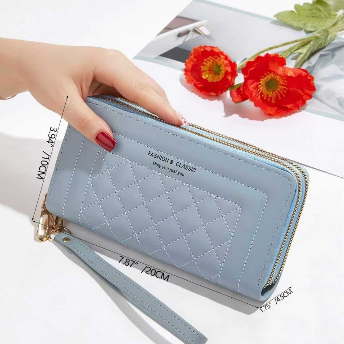 Clearance Women's Wallet Long Style 2025 New Simple Fashion Double Zipper Large Capacity Multi-function Clutch Wallet