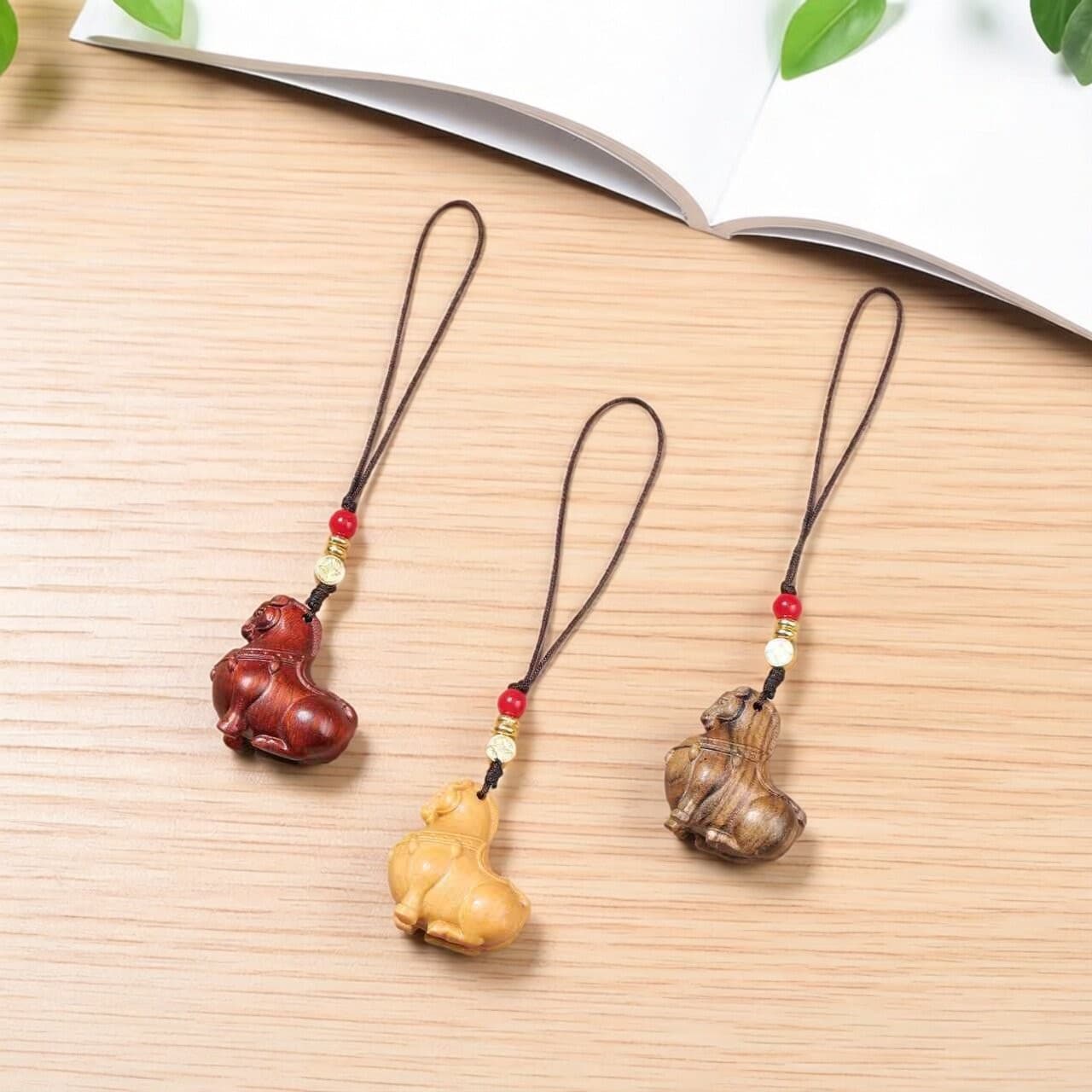 Small Tang Horse Zodiac Horse Carving Pendant, Phone Bag Charm, Car Accessories, Factory Wholesale