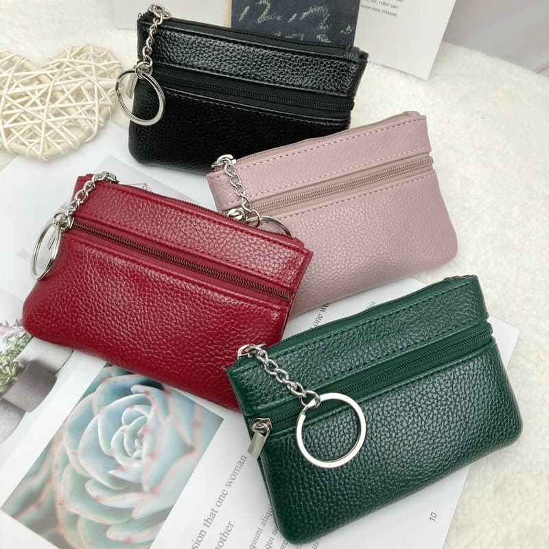 Korean-style wallet, mini fashionable coin purse for women, thin short small clutch, key case, card holder, coin bag