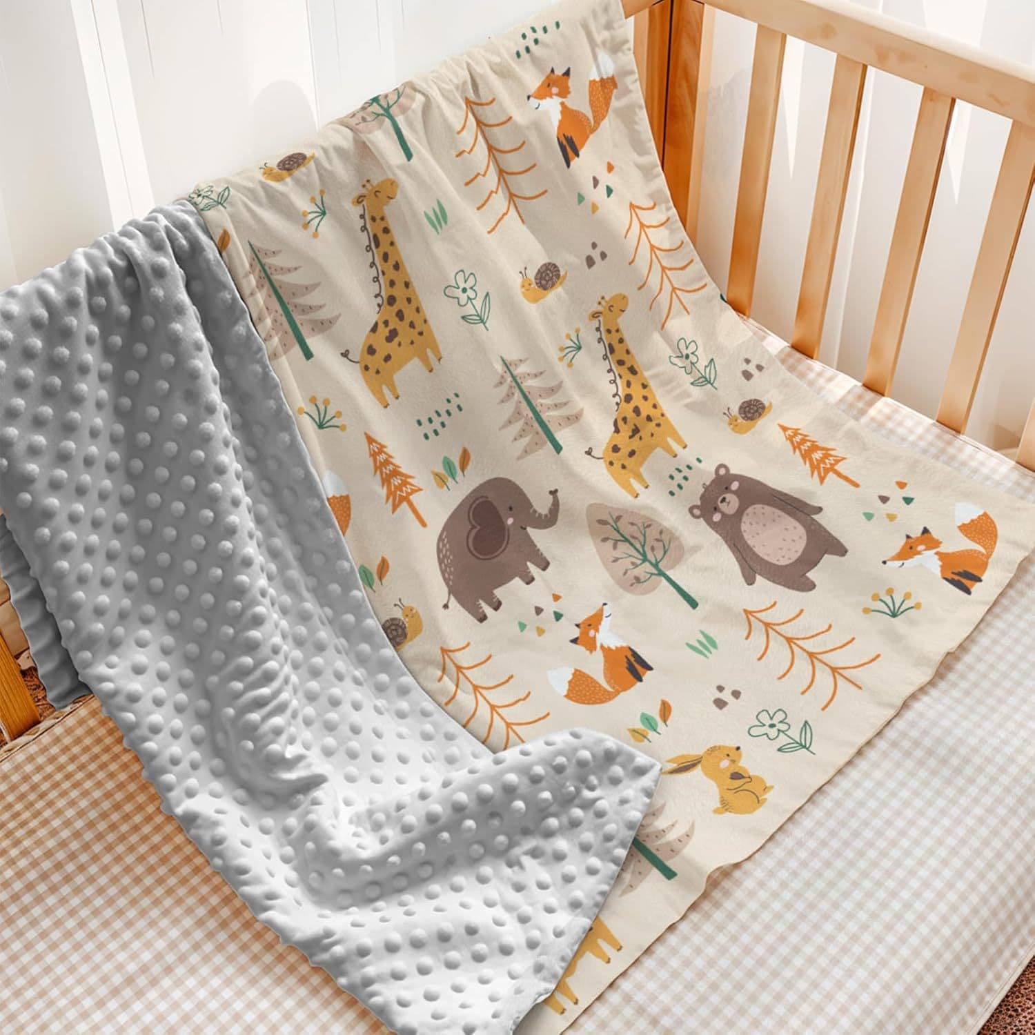 Baby Quilt Special Bean Blanket Cover Print Bean Fleece Children's Soothing Blanket Toddler Air Conditioning Blanket Supplies