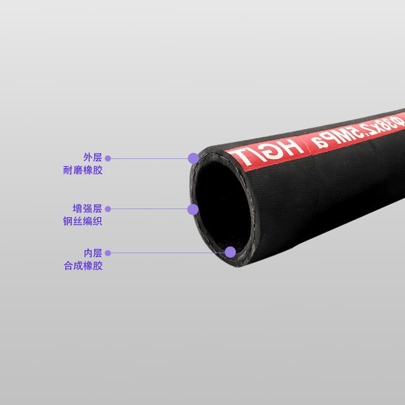 EPDM Rubber Hose Custom High Pressure Steel Wire Steam Rubber Hose EPDM Hose Wire Braided High Temperature Resistant Tube