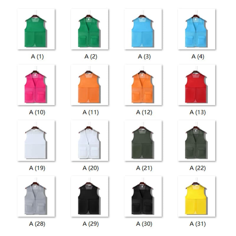 Children's Safety Vest with Printed Logo, Mesh Red Vest, Breathable Public Service Advertising, Non-Reflective Mesh Fabric Vest