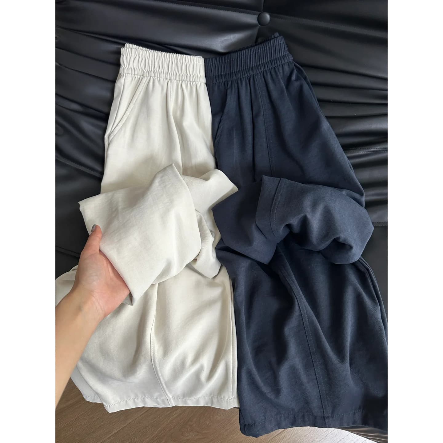 Drape Thin Yamamoto Casual Pants for Women Spring Summer High Waist Slimming Breathable Lazy Style Simple Wide Leg Straight Long Pants