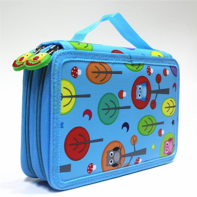Cross-border New Sketch Pencil Case Large Capacity 72-Hole Colored Pencil Box Stationery Art Brush Nail Art Storage Bag