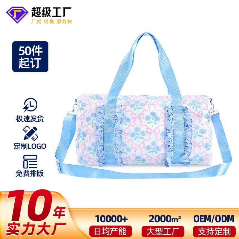 A Variety of Floral Prints, Water-Repellent Fitness Bags, Short-Distance Business Trip Luggage Bags, Portable Travel Bags, Women's Shoulder Crossbody Bags