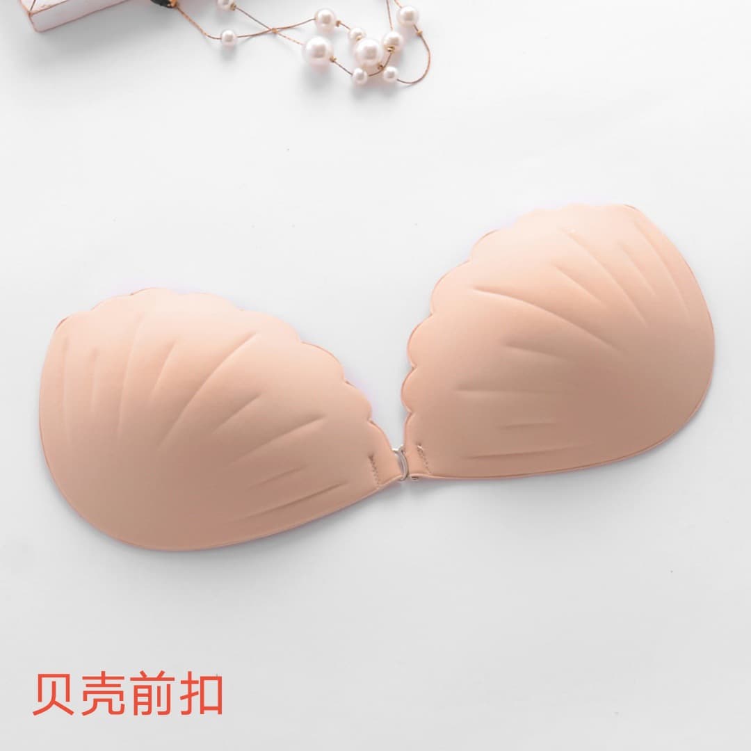 2025 Cross-Border Hot Selling Invisible Silicone Breast Patches, Medium Cup, Thin, Push-Up Breast Patches, Shell Front Closure Breast Patches, Factory Now Available