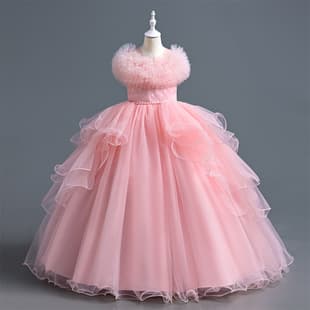 Girls Dress Cross-Border New Kids Dress Princess Dress Elegant Children's Long Dress Children's Gown