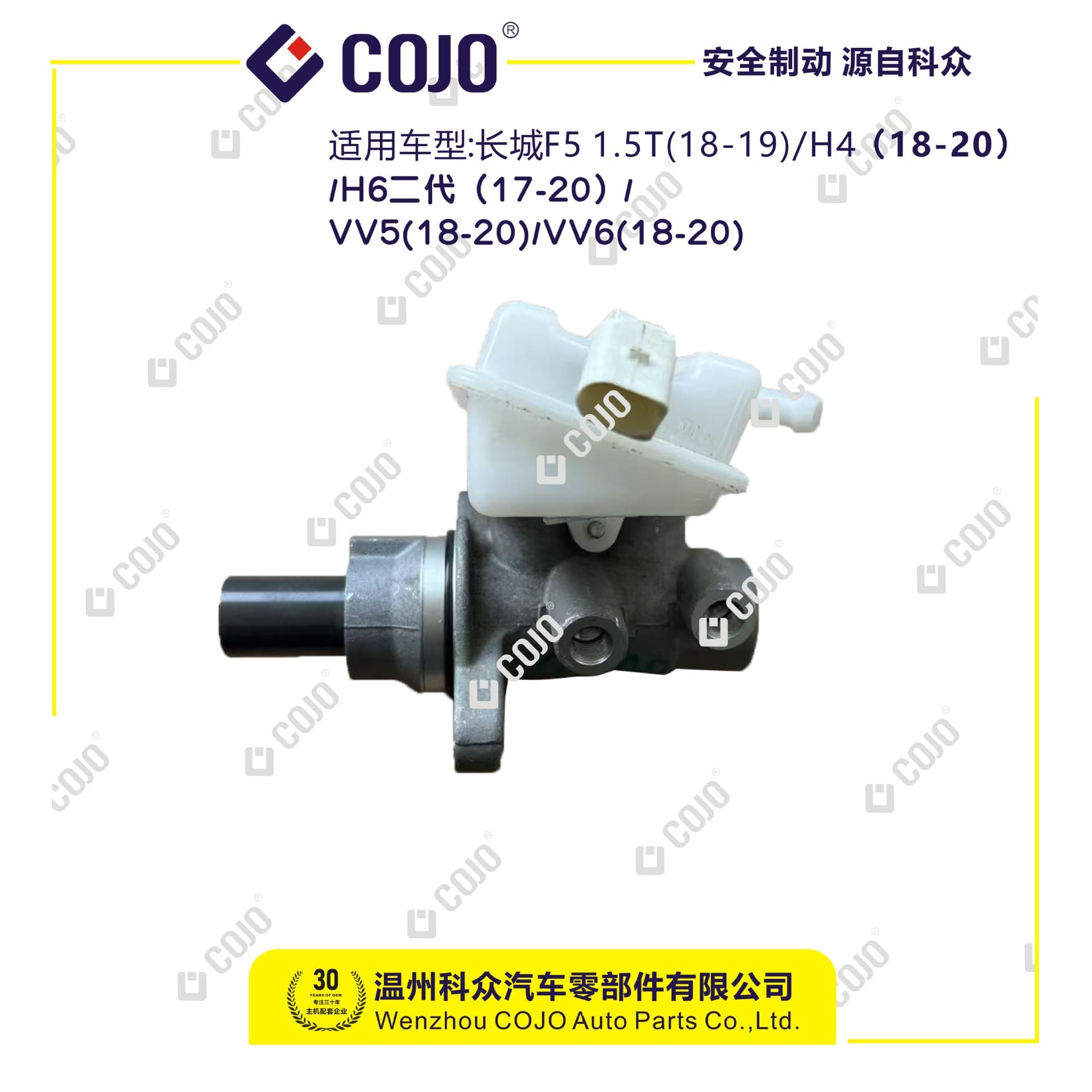 Brake Master Cylinder for Great Wall F5 1.5T (18-19)/H4 (18-20)/H6 2nd Gen (17-20)